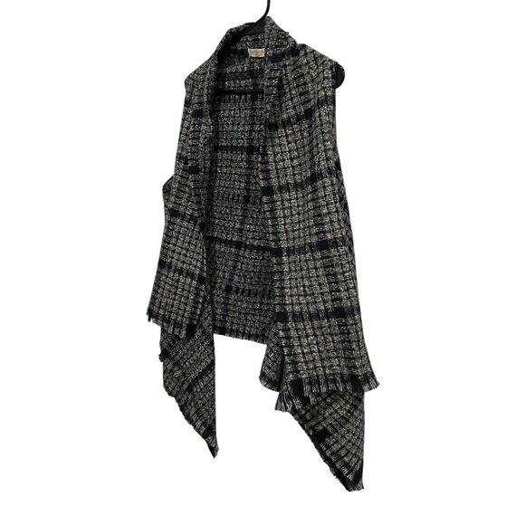 Seven Islands NWT Plaid Sleeveless Open Front Vest One Size - Picture 3 of 7